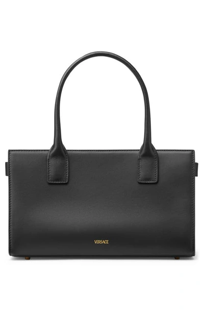 Versace Medusa '95 Croc-effect Tote Bag In 1b00v-black- Gold
