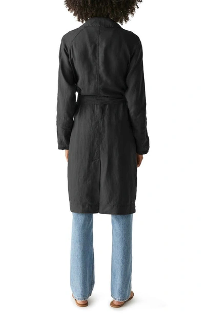 Shop Michael Stars Belinda Belted Linen Coat In Oxide