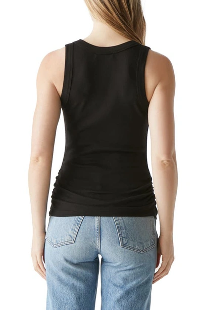 Michael Stars Maya Cotton V-neck Tank In Black