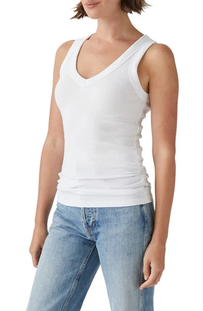 Michael Stars Blanche Ruched Side Top In White