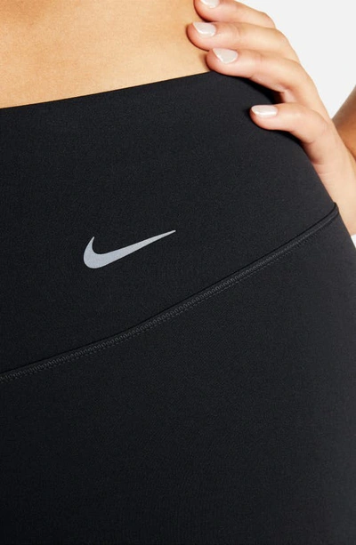 Nike Women's Zenvy Gentle-support High-waisted 8" Biker Shorts (plus Size) In Black/ Black