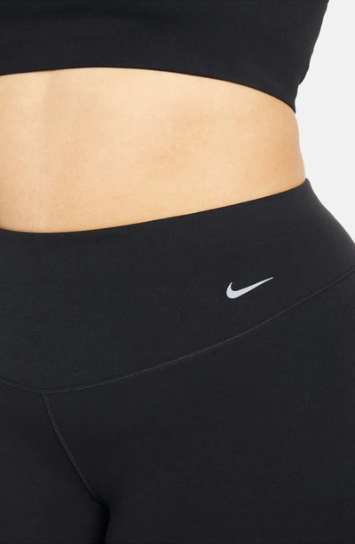 Nike Women's Zenvy Gentle-support High-waisted 8" Biker Shorts (plus Size) In Black/ Black