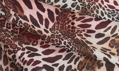 Natori Cotton Sarong In Luxe Leopard Print