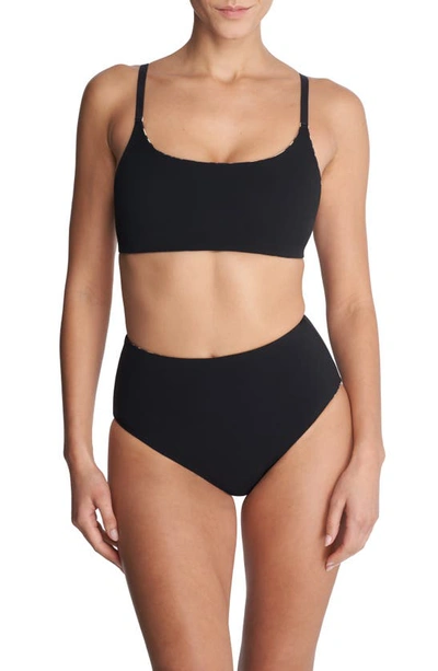 Shop Natori Reversible Bikini Top In Luxe Leopard / Black