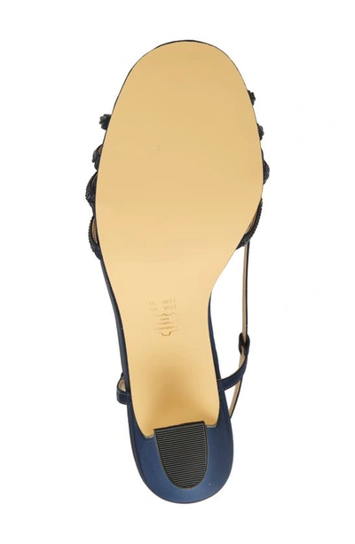 Nina Avaley Slingback Sandal In New Navy Luster Satin