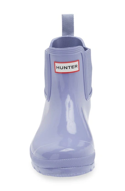 Shop Hunter Original Gloss Waterproof Chelsea Boot In Drifting Thistle