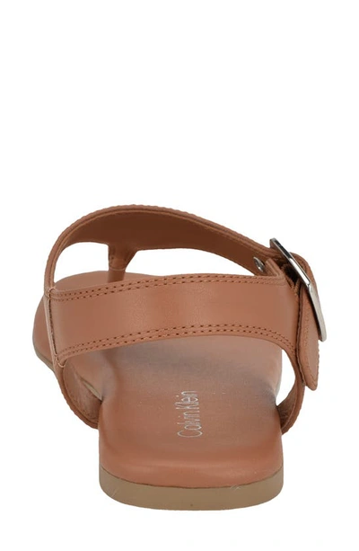 Calvin Klein Moraca Ankle Strap Sandal In Dark Natural