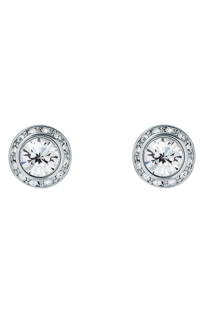 Ted Baker Soletia Solitaire Crystal Halo Stud Earrings In Silver Tone Clear Crystal