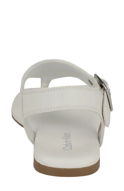 Calvin Klein Moraca Ankle Strap Sandal In White