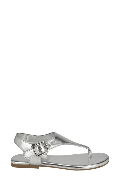 Calvin Klein Moraca Ankle Strap Sandal In Silver