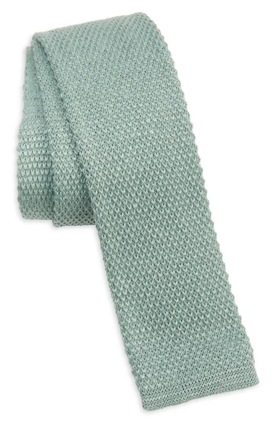 Shop Zegna Ties Oasi Linen Knit Tie In Green