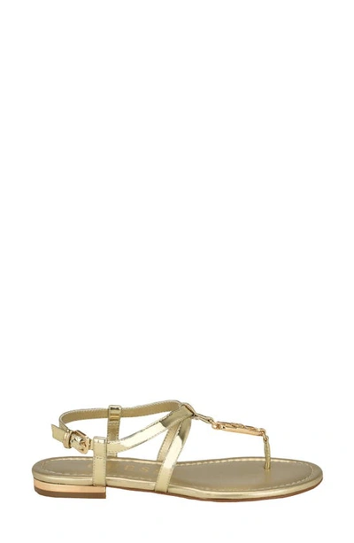 Shop Guess Meaa Ankle Strap Sandal In Gold