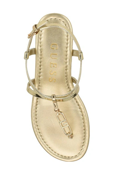 Shop Guess Meaa Ankle Strap Sandal In Gold