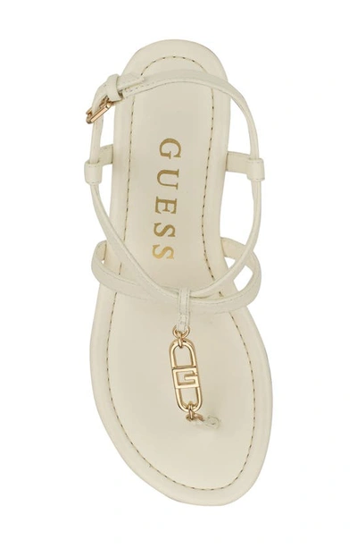 Shop Guess Meaa Ankle Strap Sandal In Ivory