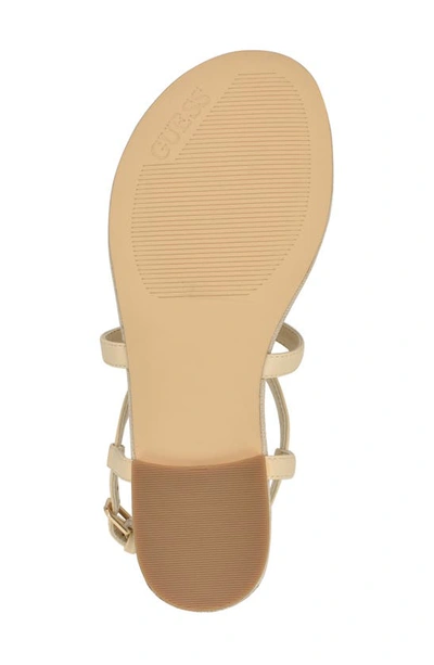 Shop Guess Meaa Ankle Strap Sandal In Light Natural
