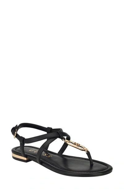 Shop Guess Meaa Ankle Strap Sandal In Black