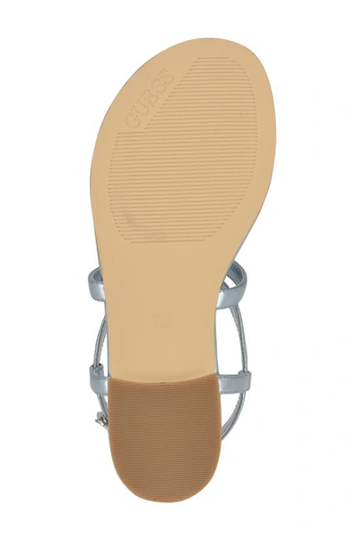 Shop Guess Meaa Ankle Strap Sandal In Light Blue