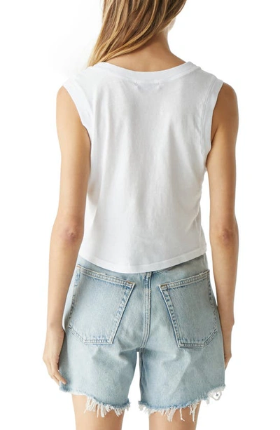 Michael Stars Johnnie Cropped Muscle Tank In White