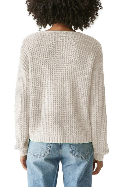 Shop Michael Stars Kelsie V-neck Sweater In Chalk