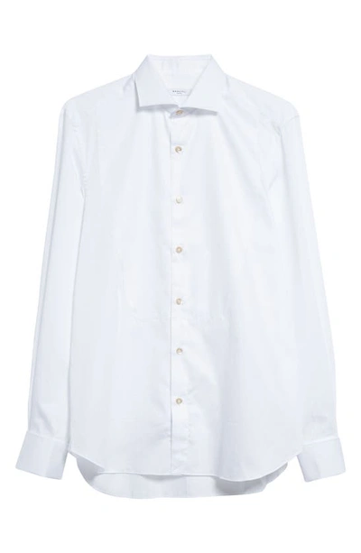 Shop Boglioli Cotton Poplin Tuxedo Shirt In White
