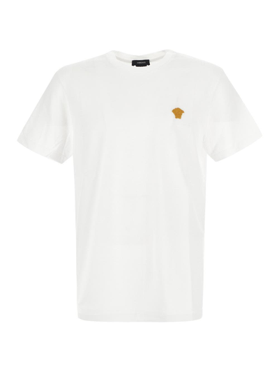 Shop Versace Cotton T-shirt In White
