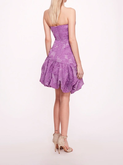 Shop Marchesa Calathea Mini Dress In Lavender