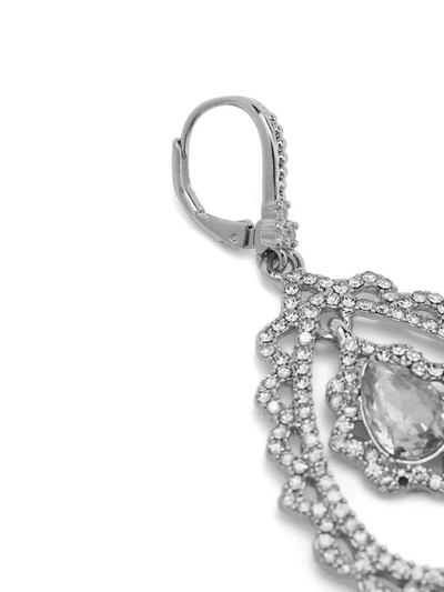 Shop Marchesa Teardrop Chandelier Earring In Crystal