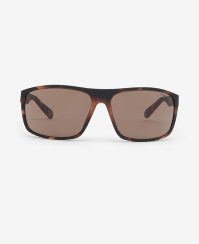 Shop Kenneth Cole Rectangular Sunglasses In Tortoise