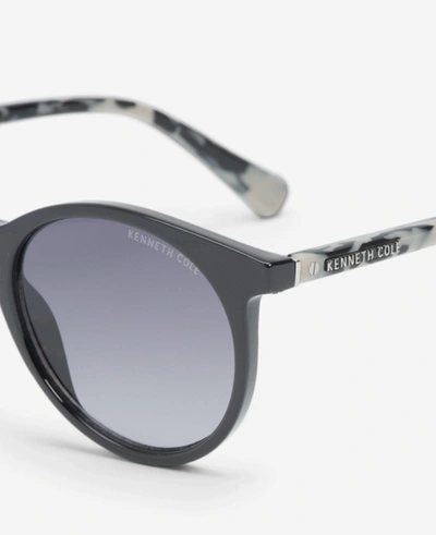 Shop Kenneth Cole Round Sunglasses In Black