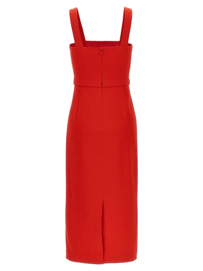 Shop Tory Burch Faille Stretch Dress Dresses Red