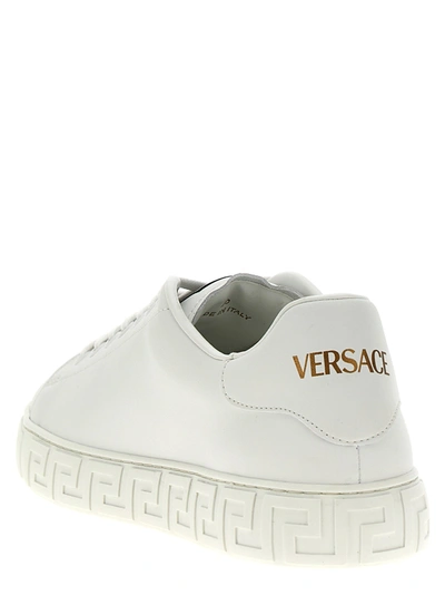 Shop Versace Greca Sneakers White