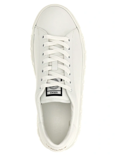 Shop Versace Greca Sneakers White