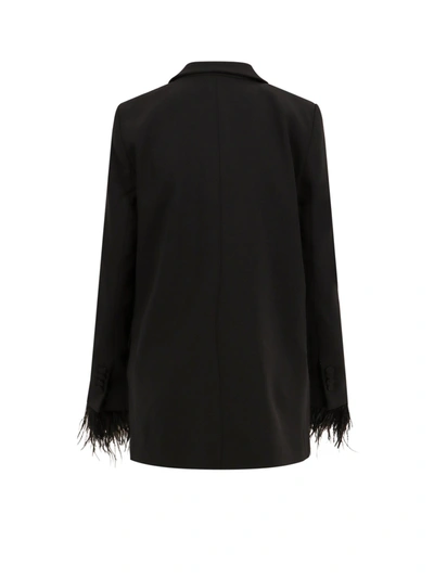 Shop Michael Kors Jersey Blazer With Removable Feathers Detail