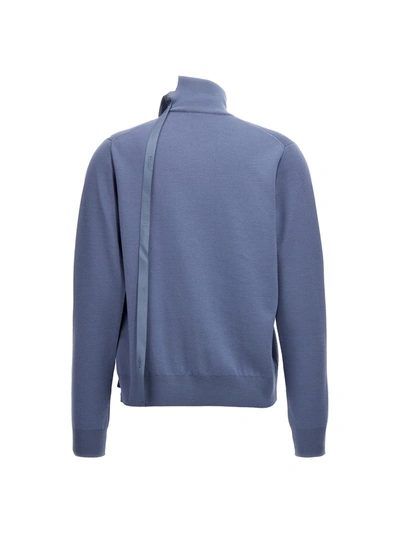 Shop Fendi Maglione Collo Alto Sweater, Cardigans Light Blue