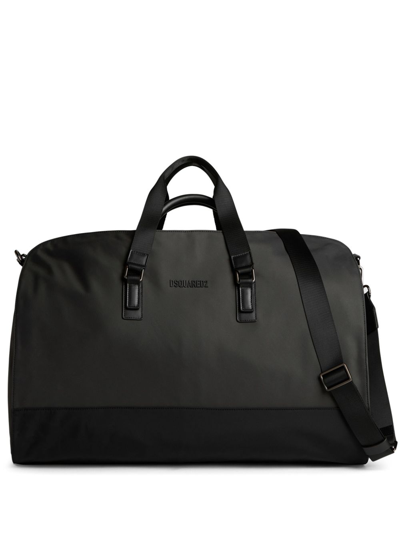 Shop Dsquared2 Black Logo-detail Duffle Bag