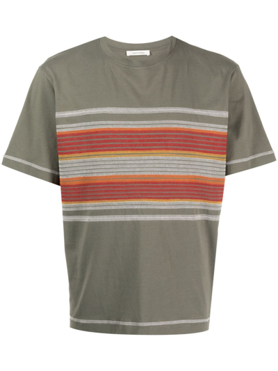 Shop Craig Green Flatlock Stripe T-shirt - Men's - Cotton In Green