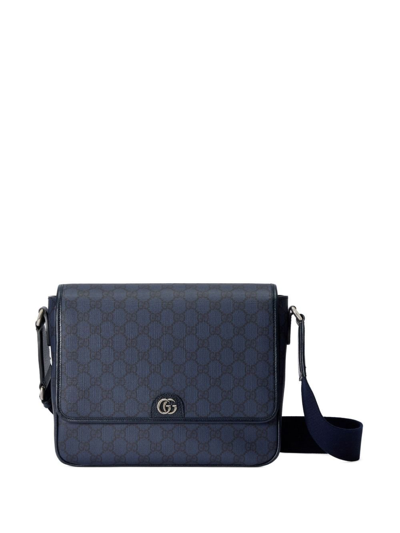 Shop Gucci Blue Medium Ophidia Messenger Bag