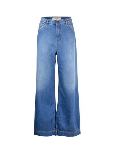 Shop Weekend Max Mara Long Blue Jeans In Navy002