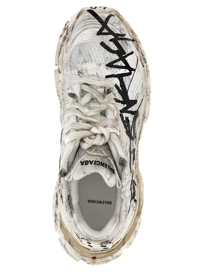 Shop Balenciaga Runner Graffiti Sneakers White/black