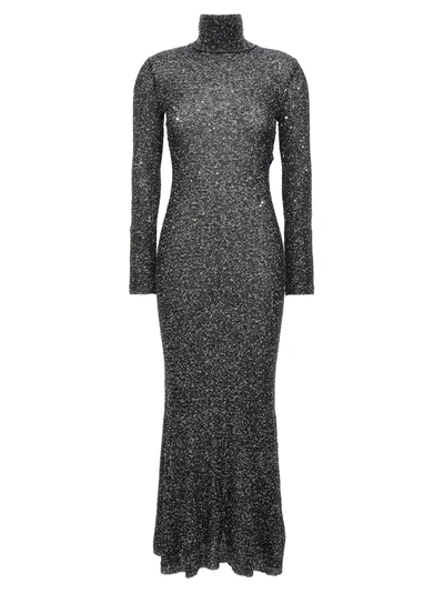 Shop Balenciaga Sequin Maxi Dress Dresses Black