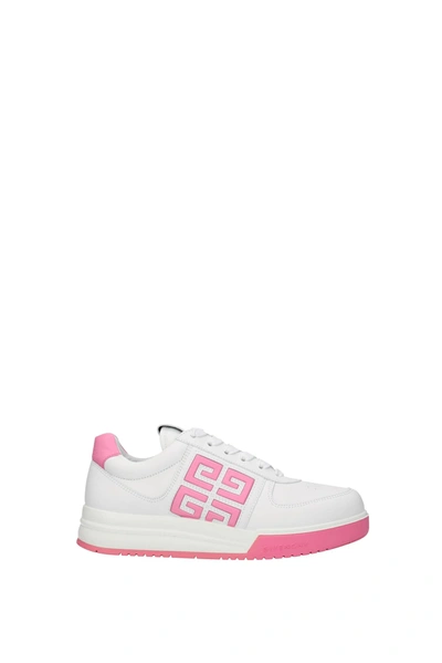 Shop Givenchy Sneakers G4 Leather White Rose Pink