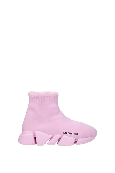 Shop Balenciaga Sneakers Speed 2.0 Fabric Pink Soft Pink