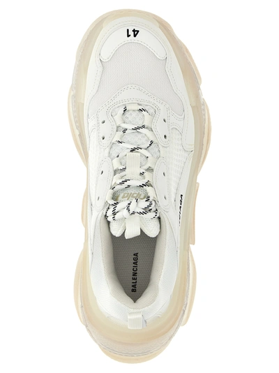 Shop Balenciaga Triple S Clear Sole Sneakers White
