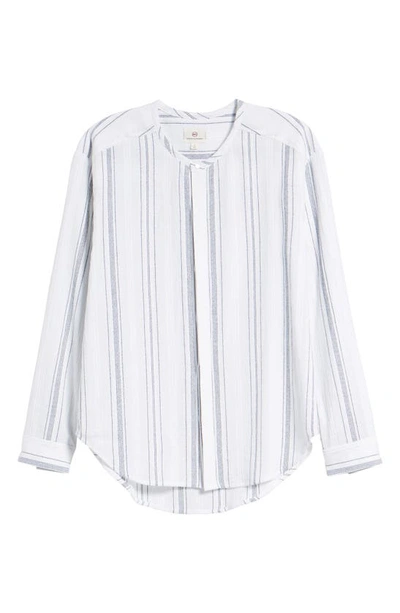 Shop Ag Carla Shirt In White/ Navy