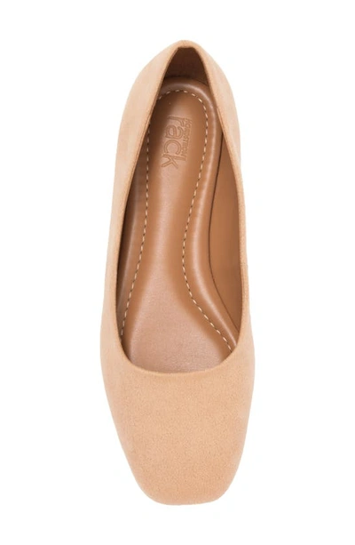 Shop Nordstrom Rack Square Toe Flat In Tan Candy