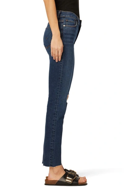 Shop Hudson Jeans Nico Ripped Mid Rise Ankle Straight Leg Jeans In Legit