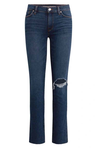 Shop Hudson Jeans Nico Ripped Mid Rise Ankle Straight Leg Jeans In Legit