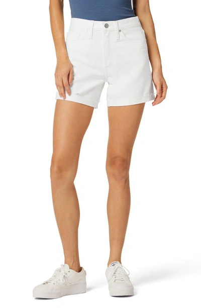 Shop Hudson Jeans Devon High Waist Boyfriend Denim Shorts In Dest. White Willow