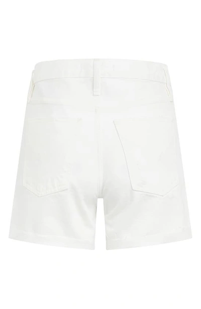 Shop Hudson Devon High Waist Boyfriend Denim Shorts In Dest. White Willow