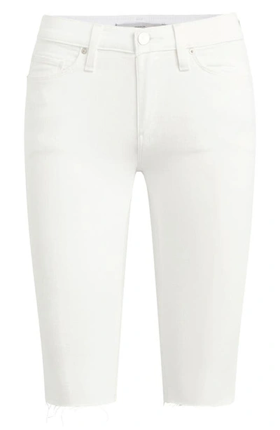Shop Hudson Jeans Amelia Cutoff Denim Bermuda Shorts In White